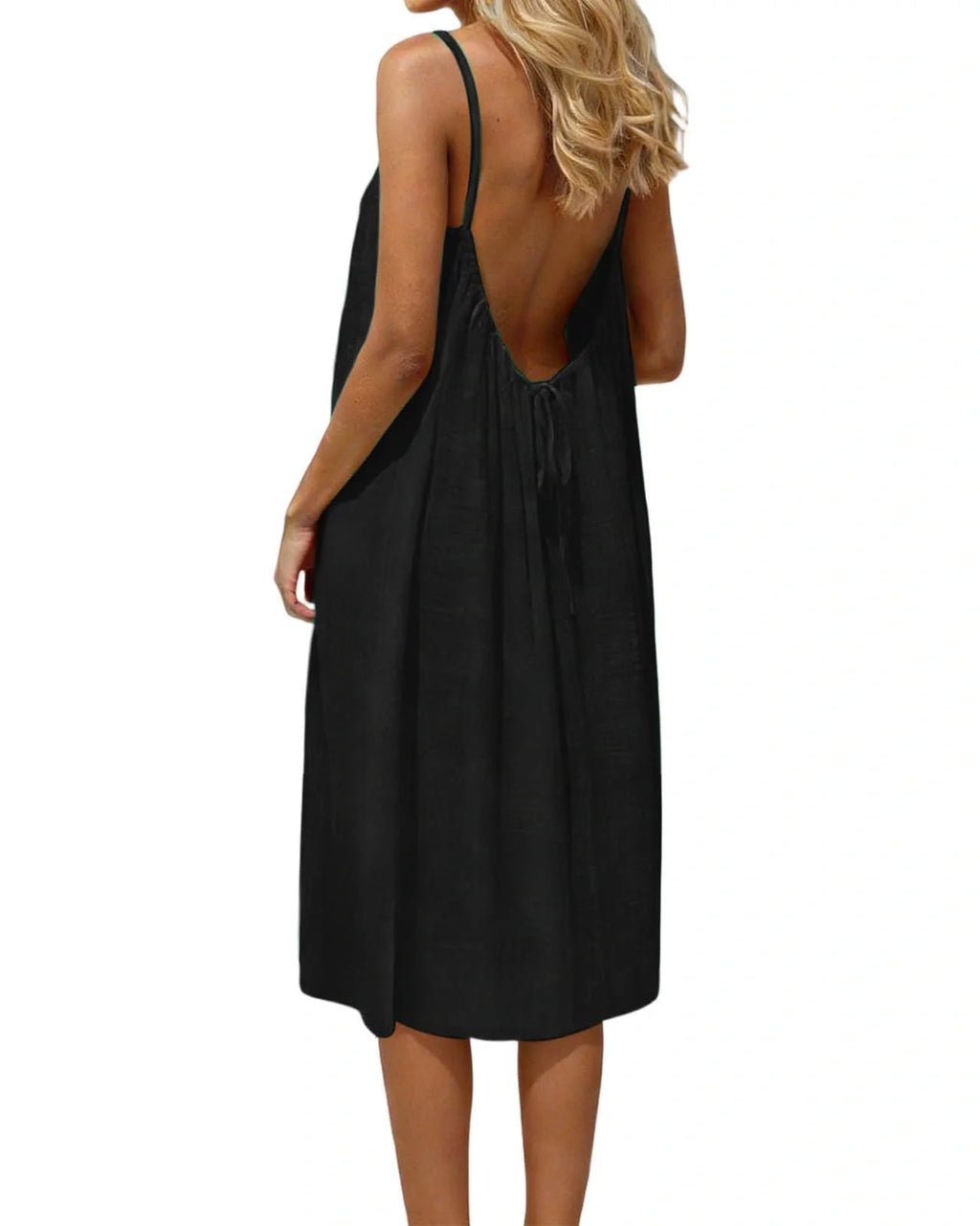 Vestido Casual de Tirantes Finos con Espalda Abierta - Aura Barcelona