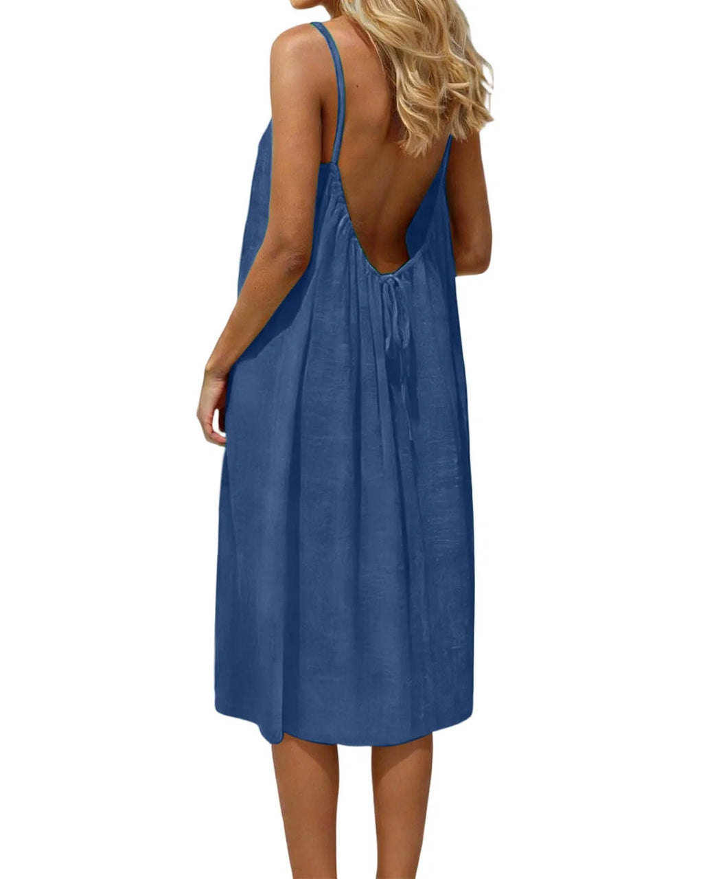 Vestido Casual de Tirantes Finos con Espalda Abierta - Aura Barcelona