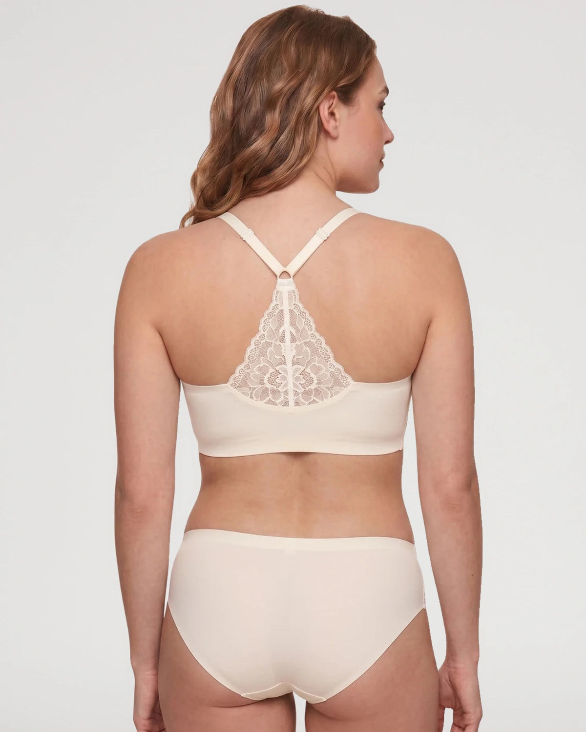 Bralette de Encaje con Escote V y Espalda de Encaje - Aura Barcelona