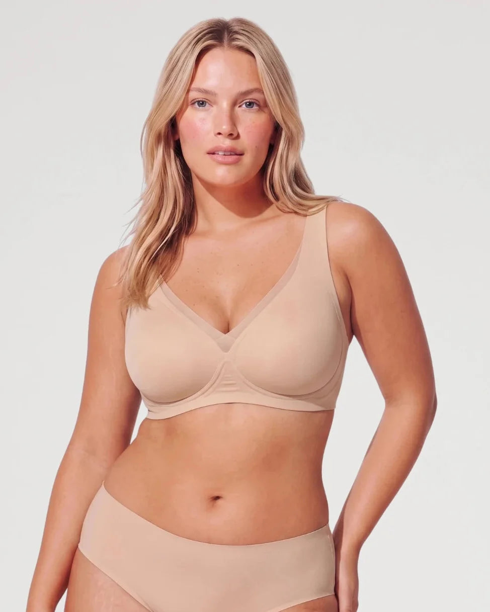 Sujetador Push-Up Escotado de Tul Sin Aros y Sin Costuras - Aura Barcelona