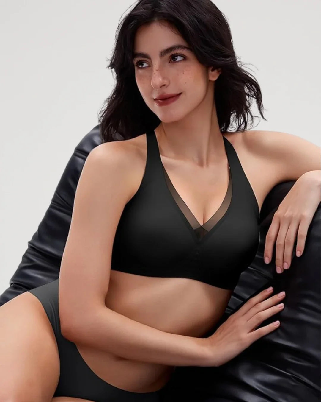 Sujetador Push-Up Escotado de Tul Sin Aros y Sin Costuras - Aura Barcelona