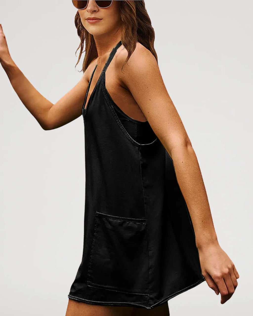 Mono-Vestido de Tirantes Finos con Escote V - Aura Barcelona