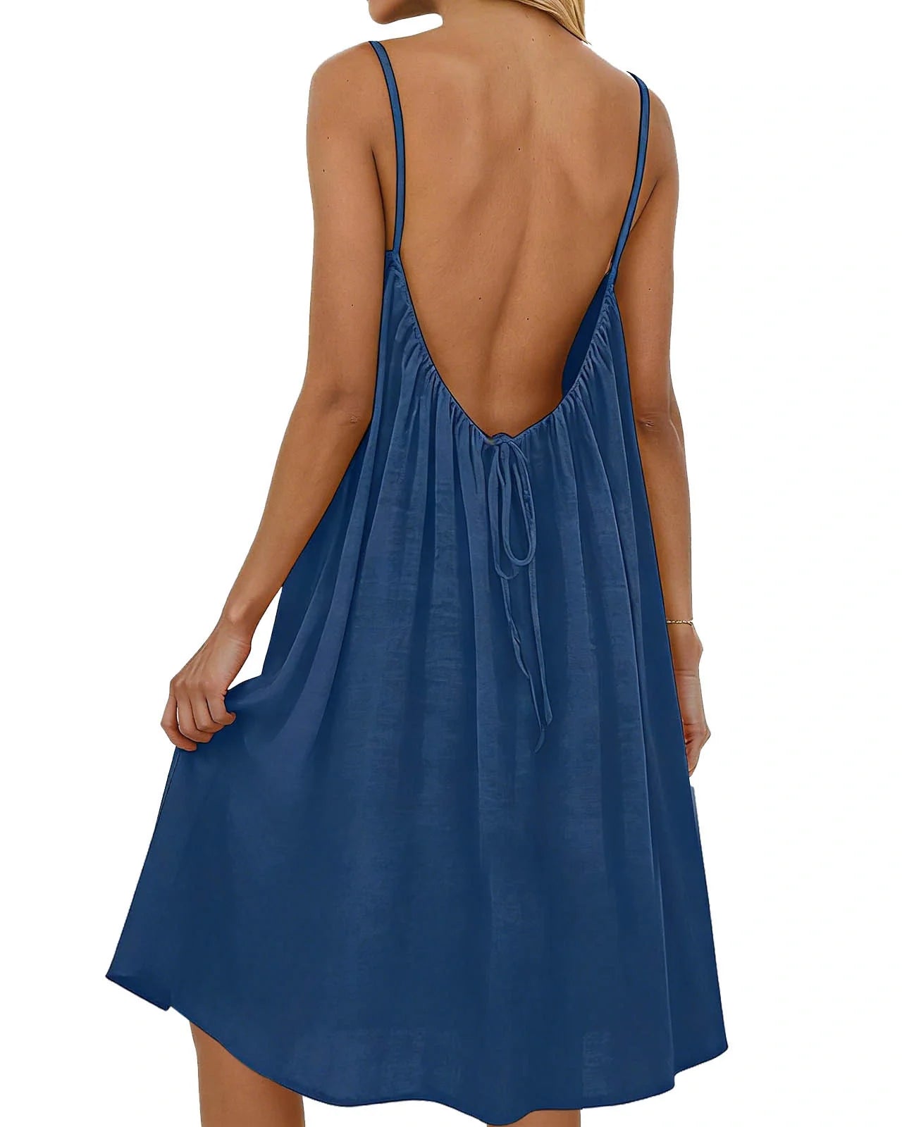 Vestido Casual de Tirantes Finos con Espalda Abierta - Aura Barcelona