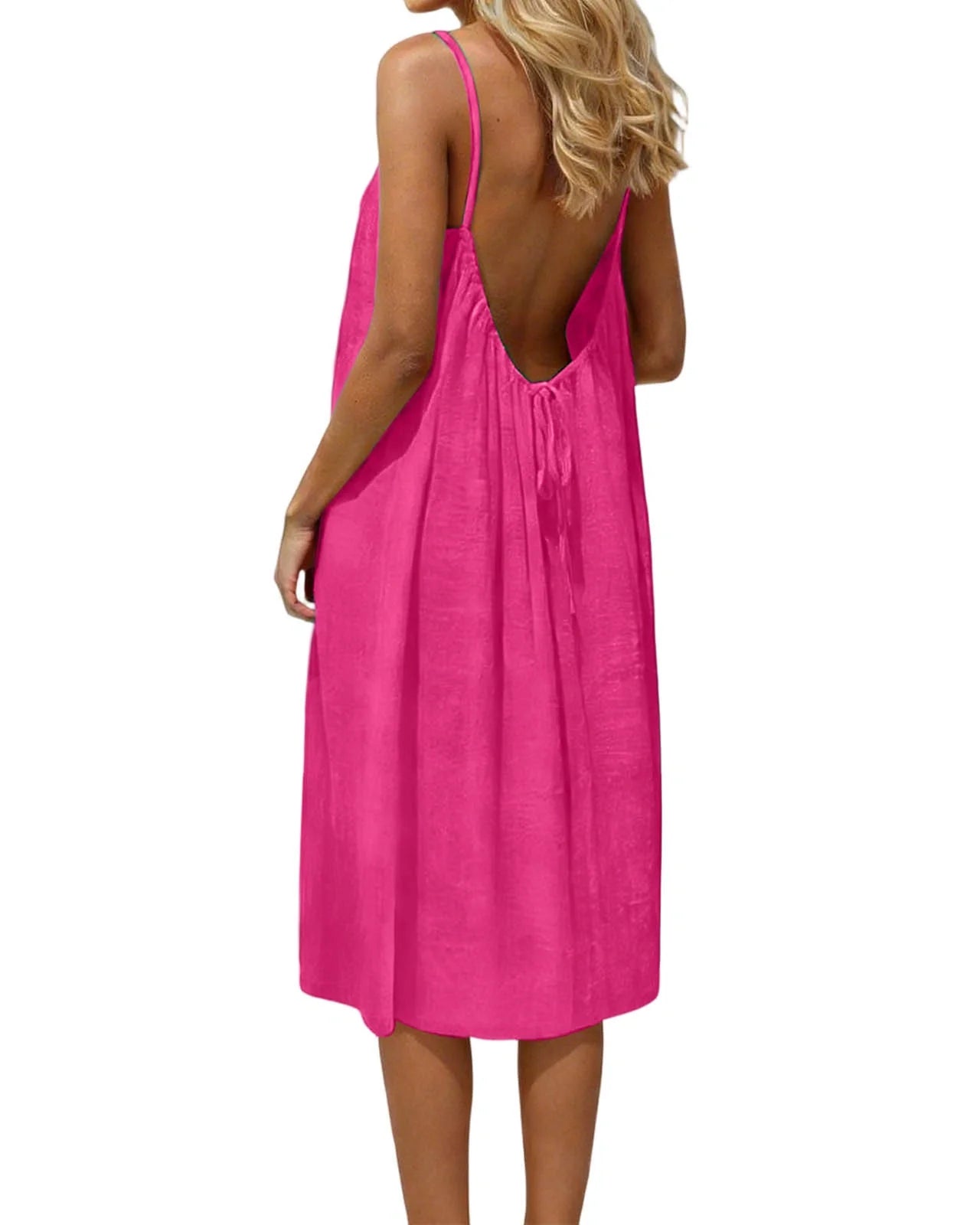 Vestido Casual de Tirantes Finos con Espalda Abierta - Aura Barcelona