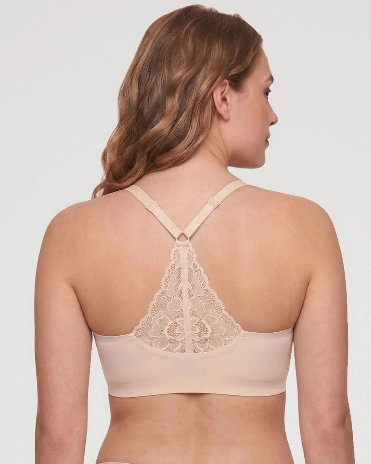 Bralette de Encaje con Escote V y Espalda de Encaje - Aura Barcelona