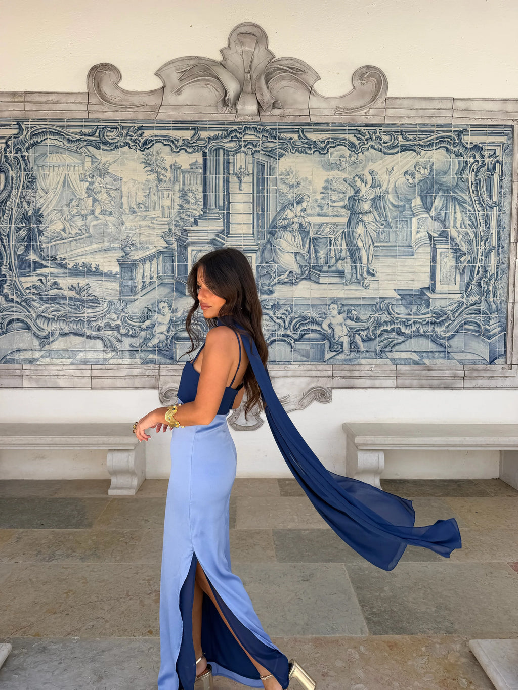 Vestido Zahara en azul — Edición limitada
