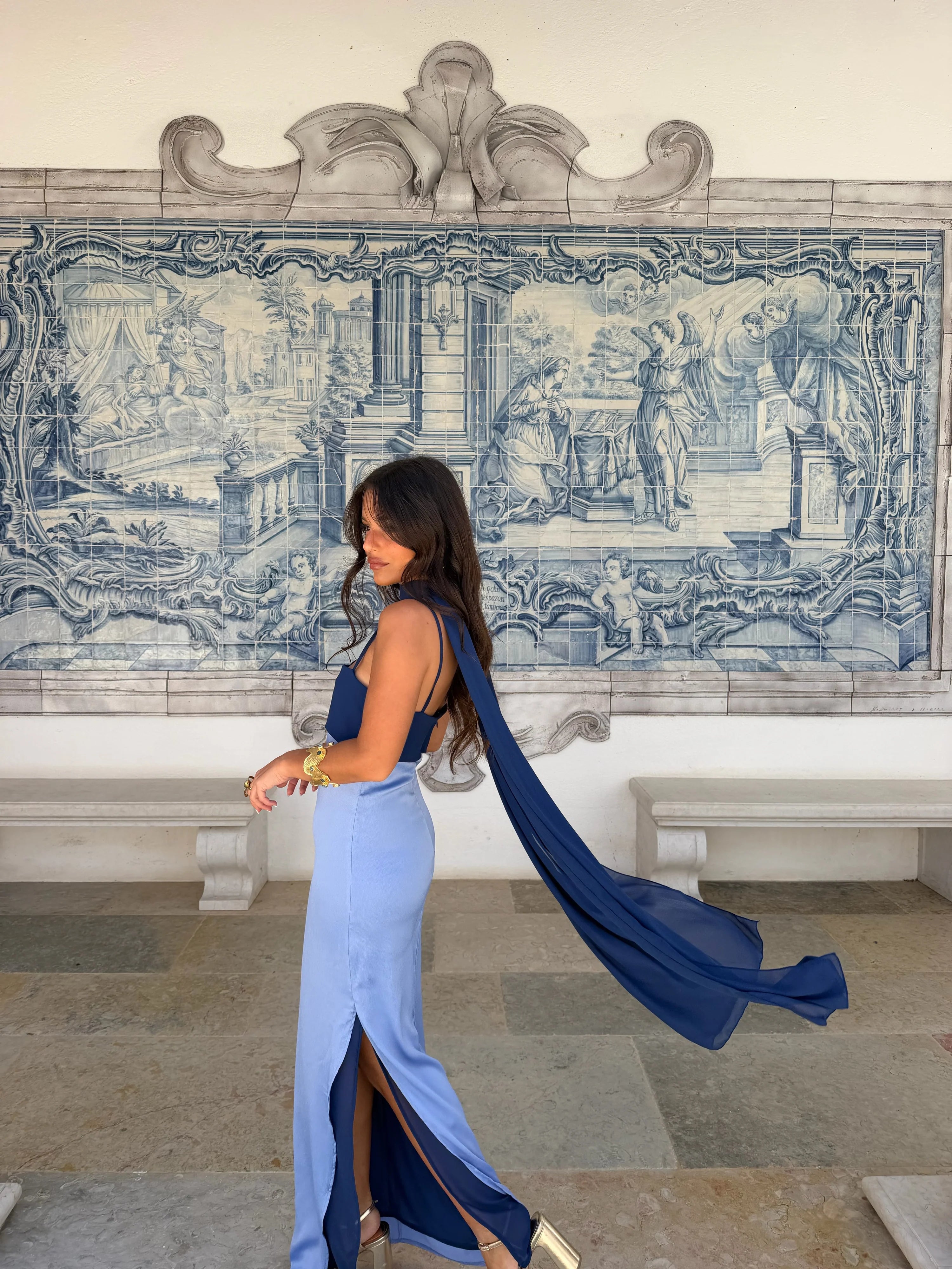 Vestido Zahara en azul — Edición limitada