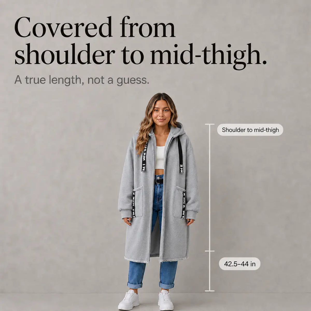 Amparo | Abrigo Sudadera Oversize con Capucha