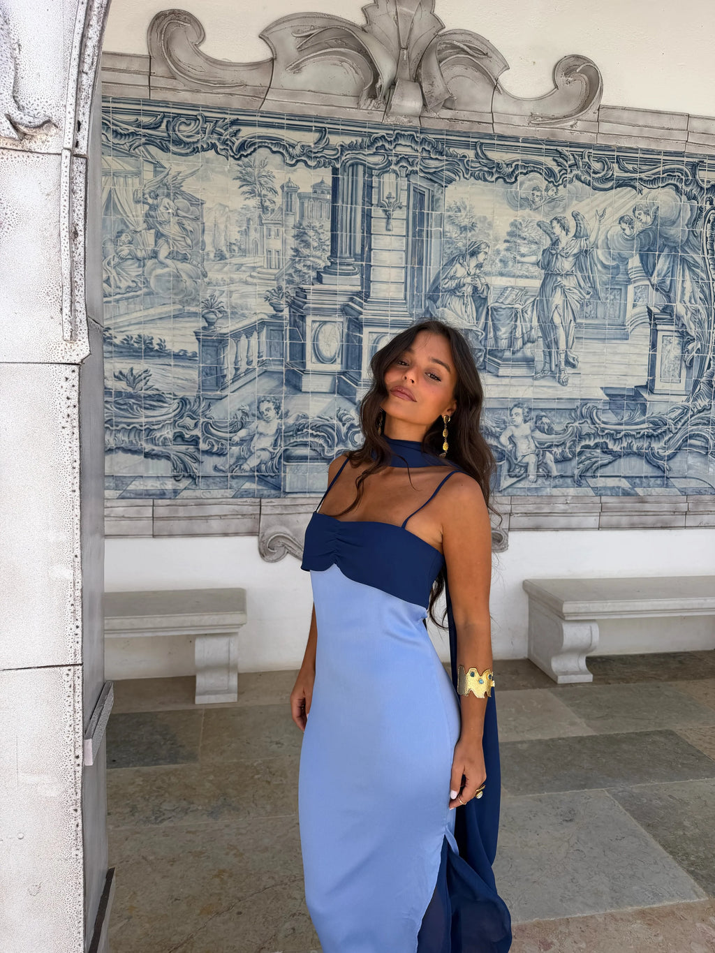 Vestido Zahara en azul — Edición limitada