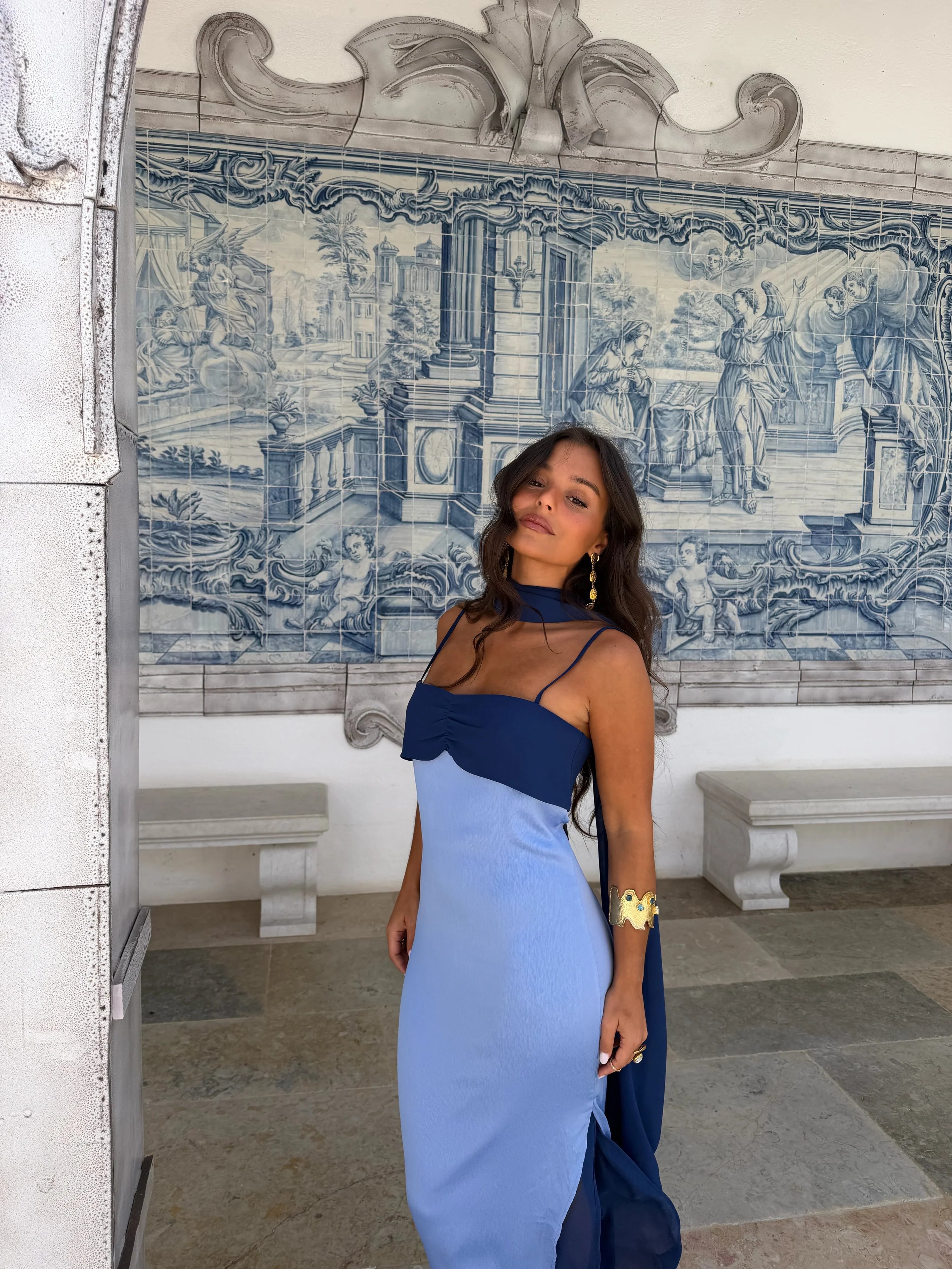 Vestido Zahara en azul — Edición limitada