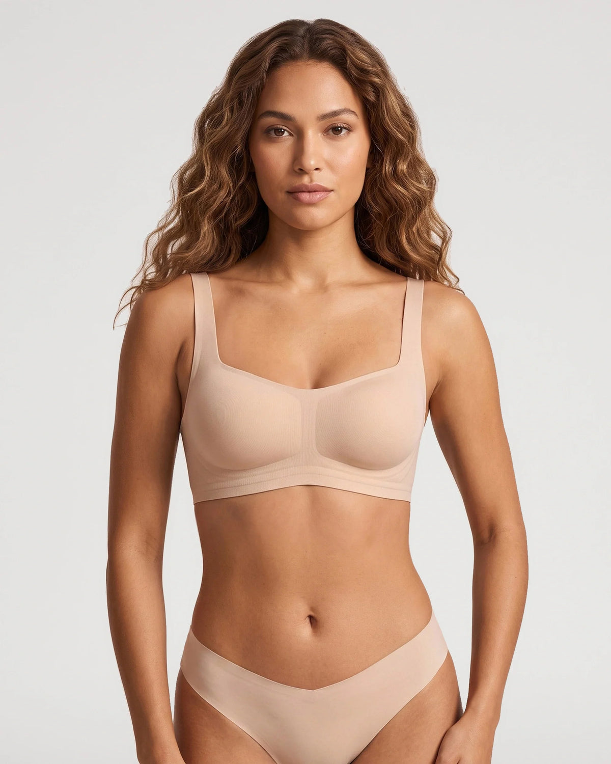 Conjunto Bralette Sin Costuras de Escote Cuadrado + Braguita - Aura Barcelona