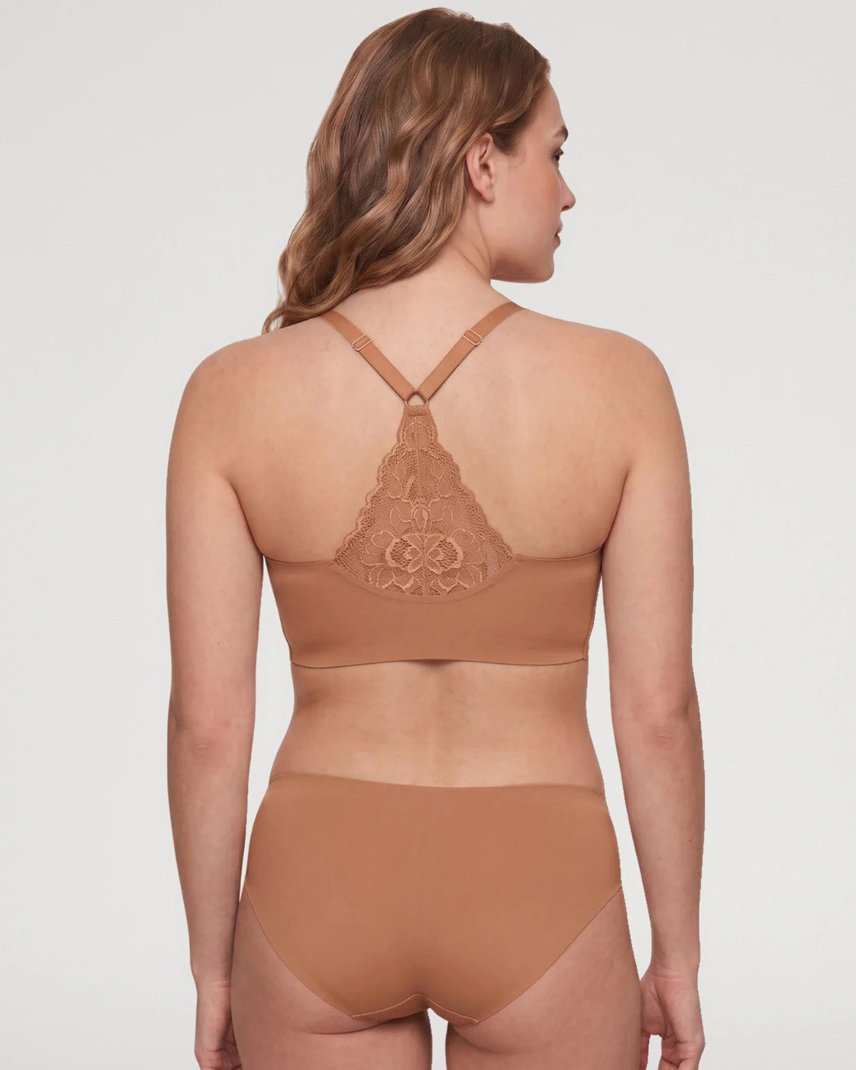 Bralette de Encaje con Escote V y Espalda de Encaje - Aura Barcelona