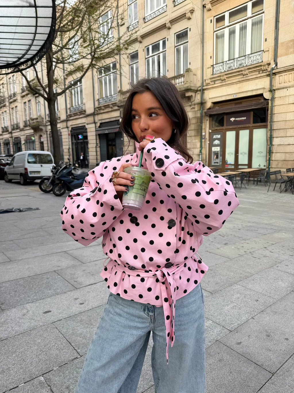 Trench Valentina Rosa de Lunares™