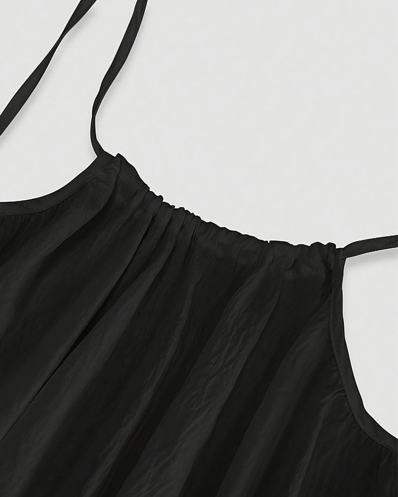 Vestido Maxi Fluido de Tirantes con Espalda Abierta - Aura Barcelona