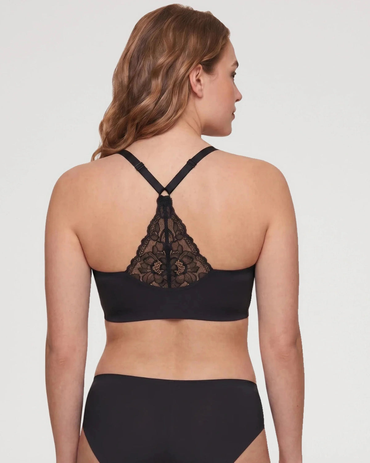 Bralette de Encaje con Escote V y Espalda de Encaje - Aura Barcelona