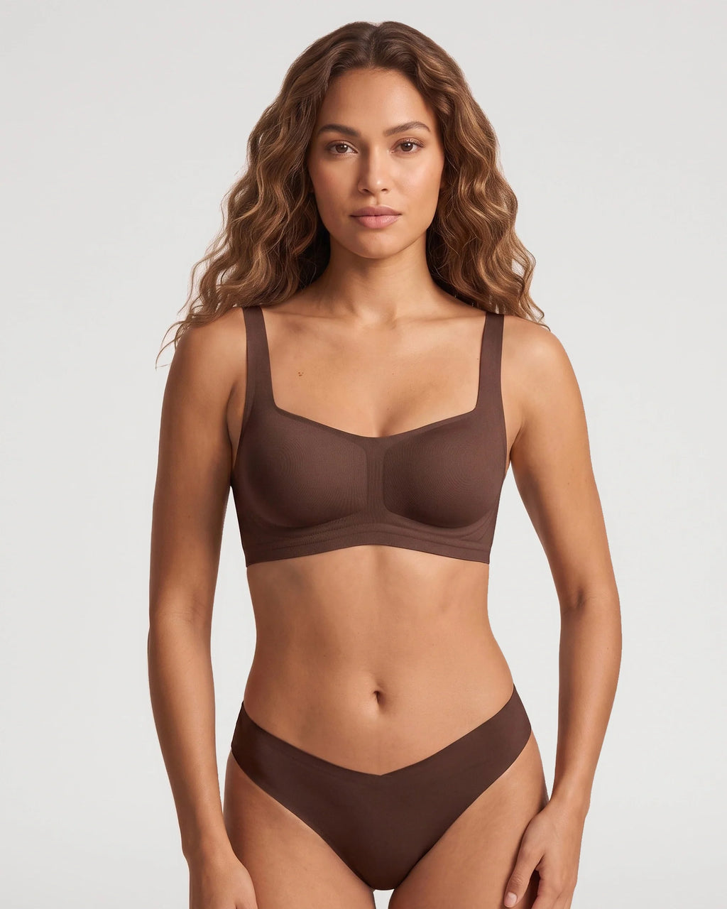Conjunto Bralette Sin Costuras de Escote Cuadrado + Braguita - Aura Barcelona