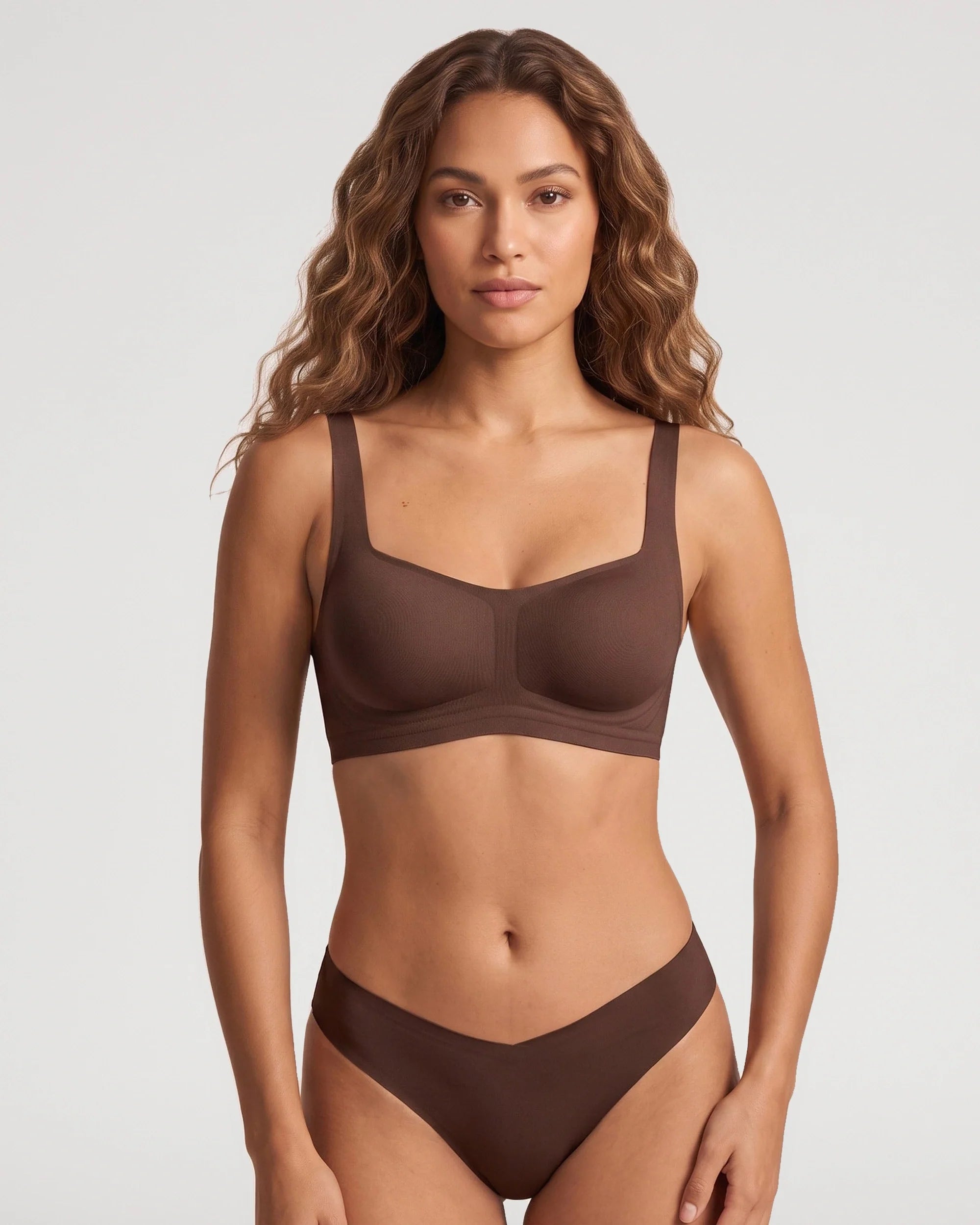 Conjunto Bralette Sin Costuras de Escote Cuadrado + Braguita - Aura Barcelona