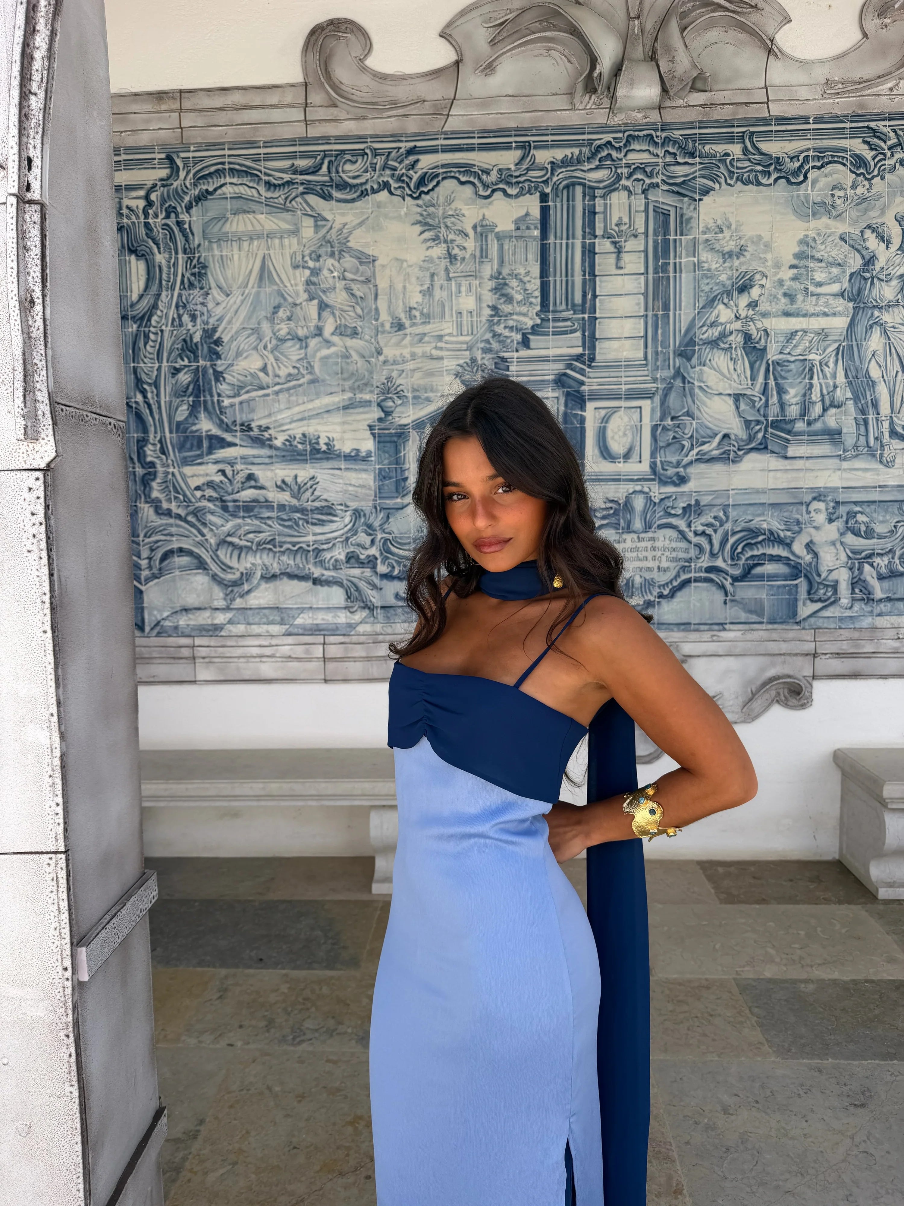 Vestido Zahara en azul — Edición limitada