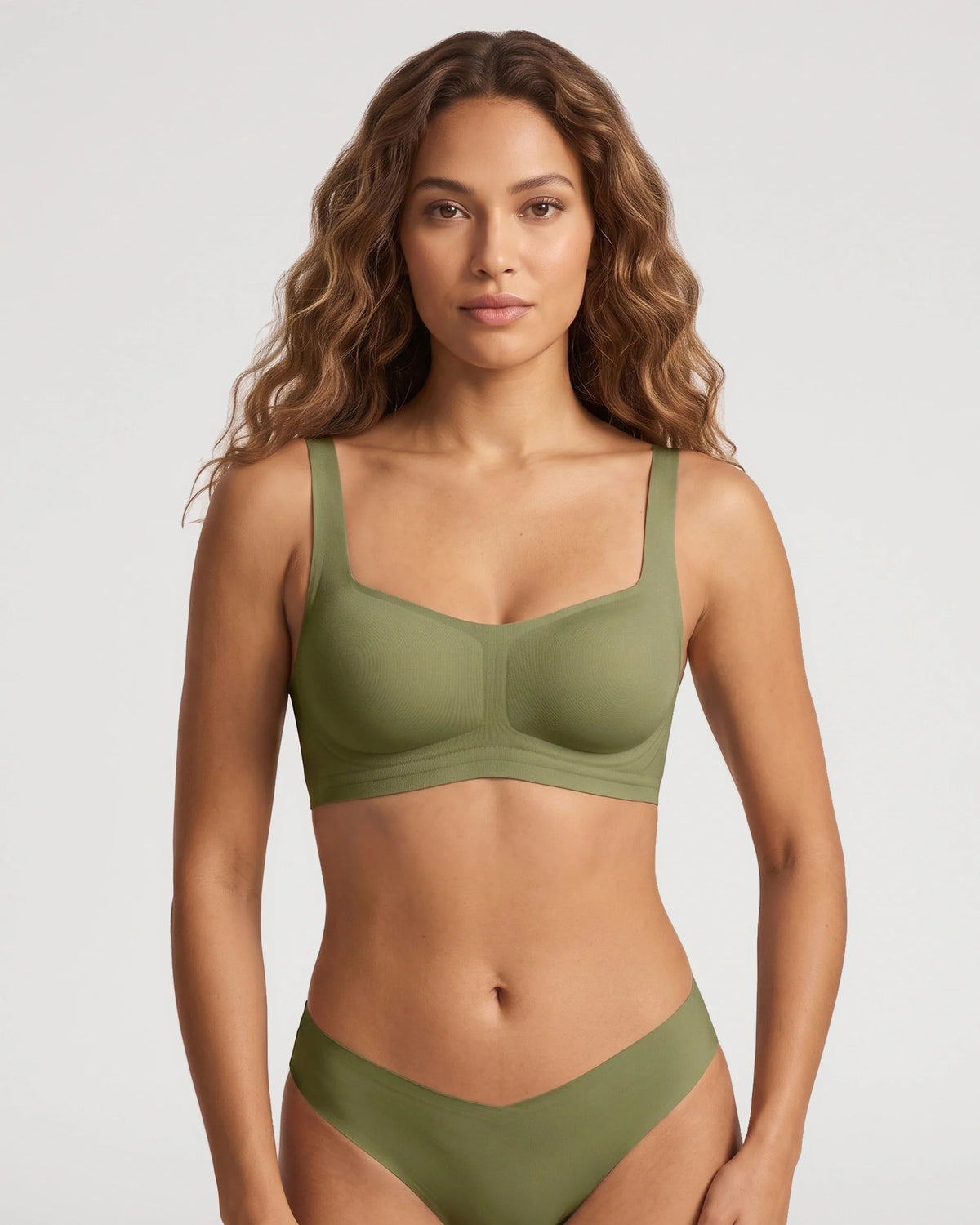 Conjunto Bralette Sin Costuras de Escote Cuadrado + Braguita - Aura Barcelona