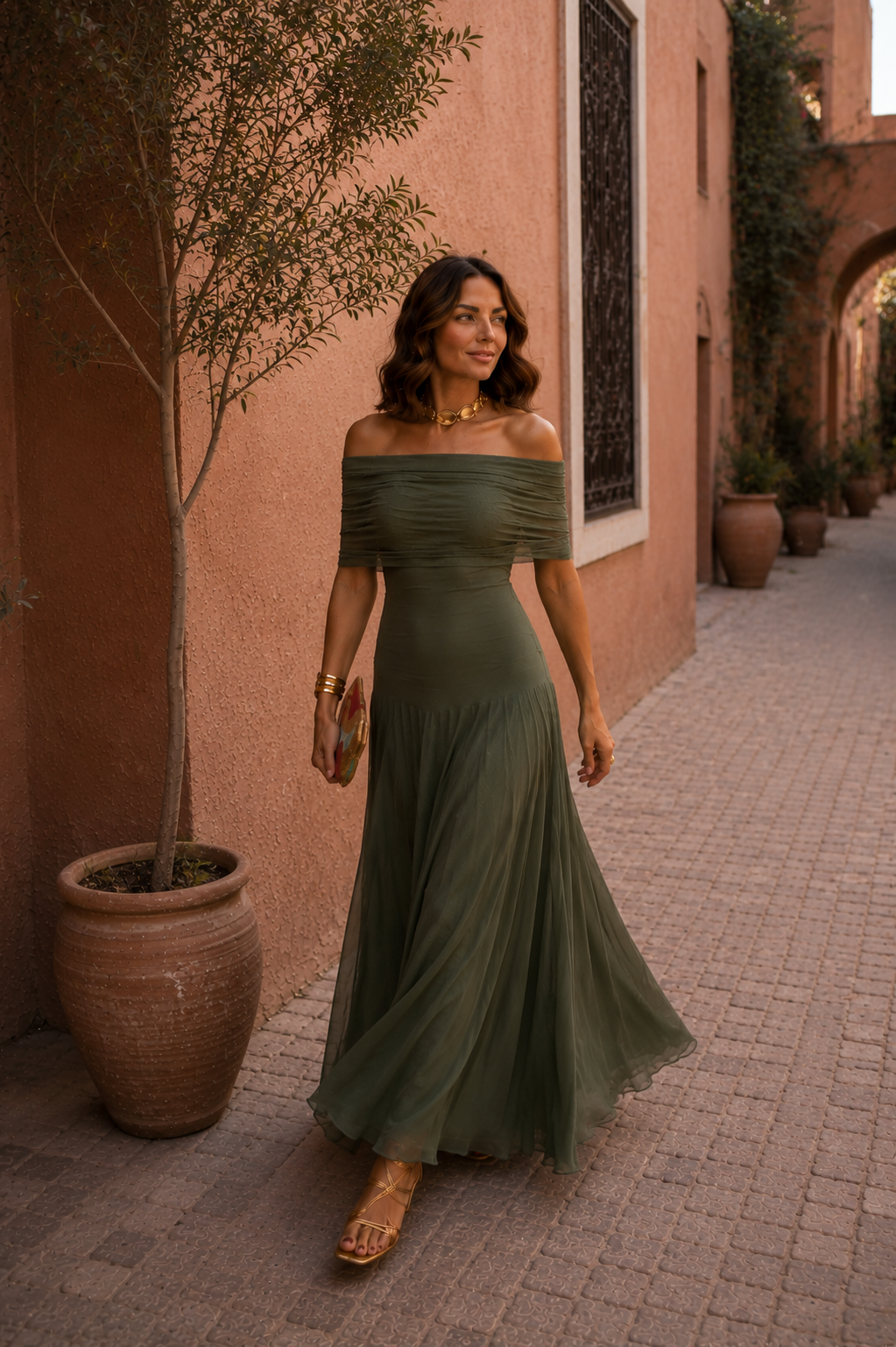 Vestido de Toledo en verde - Edición limitada