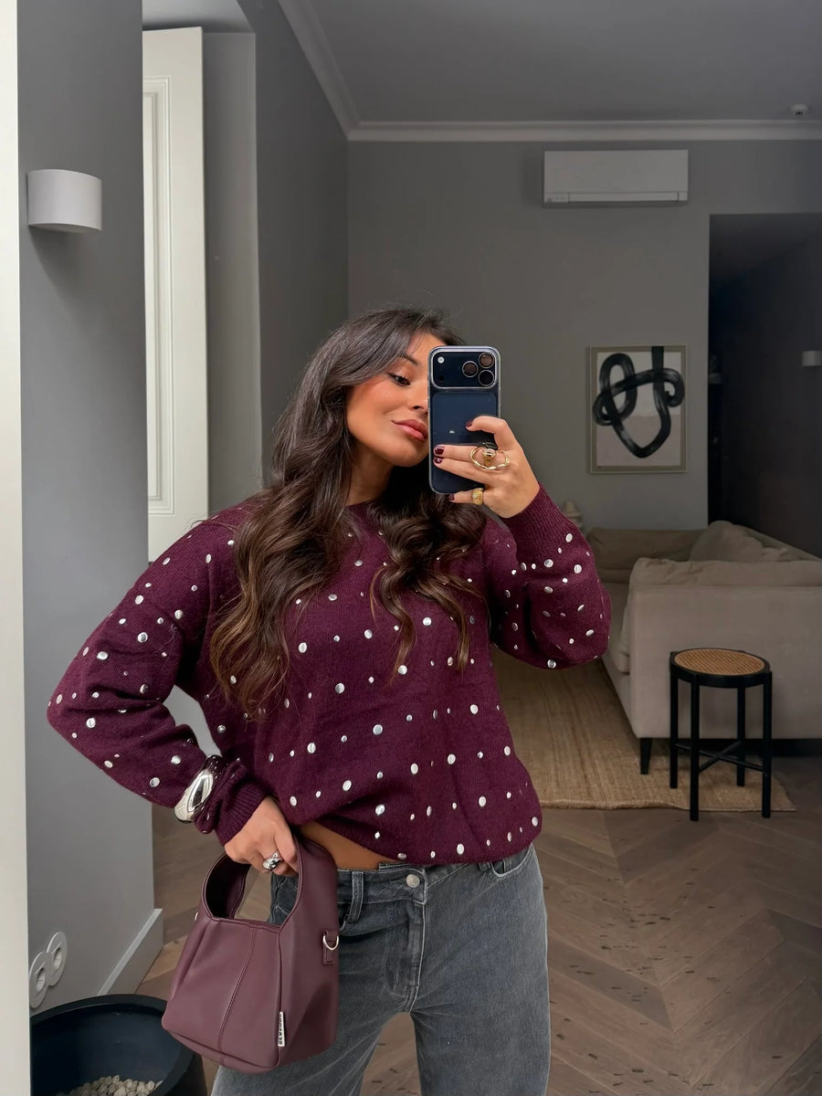 Jersey Amélie Burdeos con Tachuelas™
