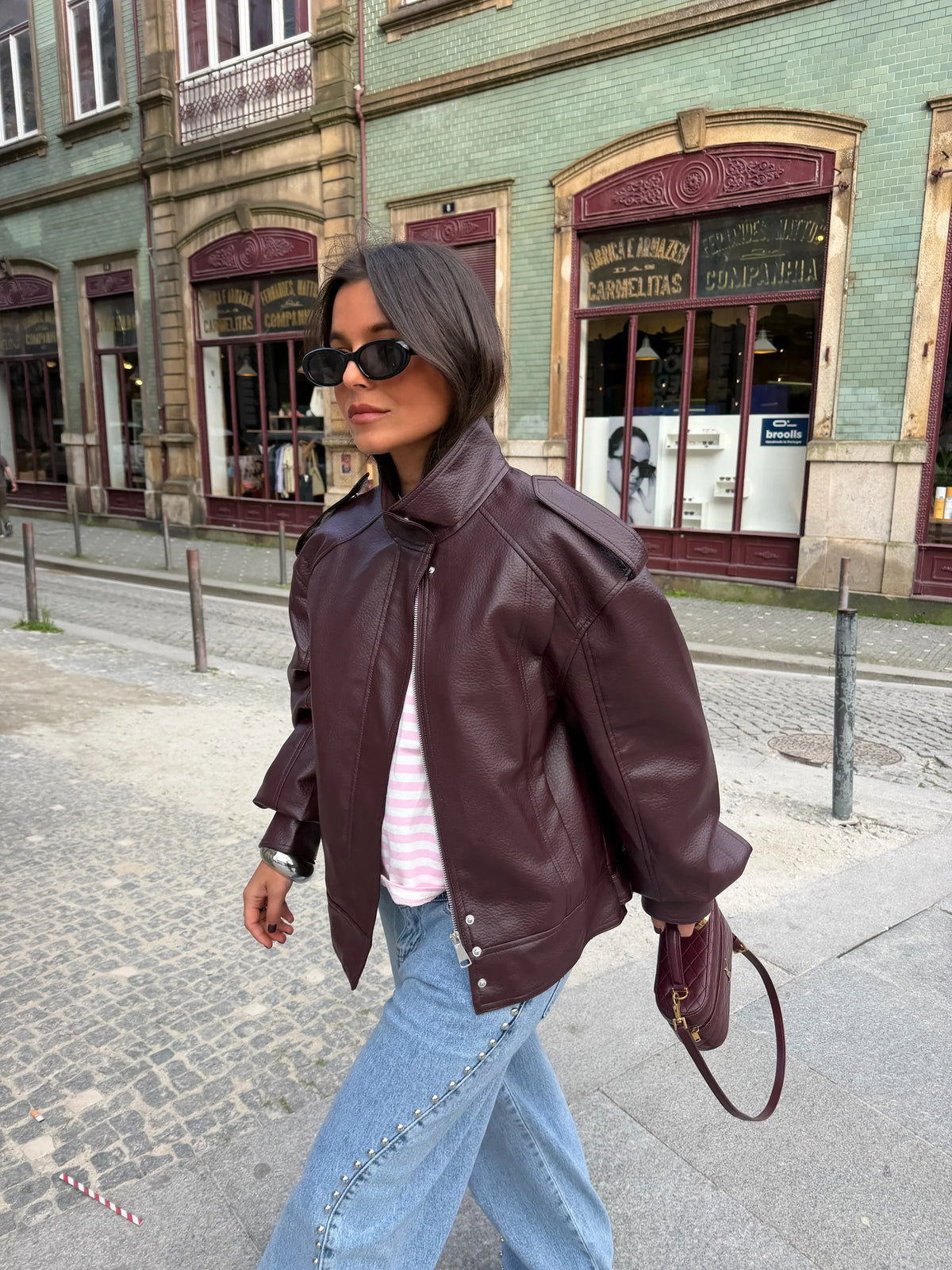 Chaqueta Valeria Estructurada Burdeos™