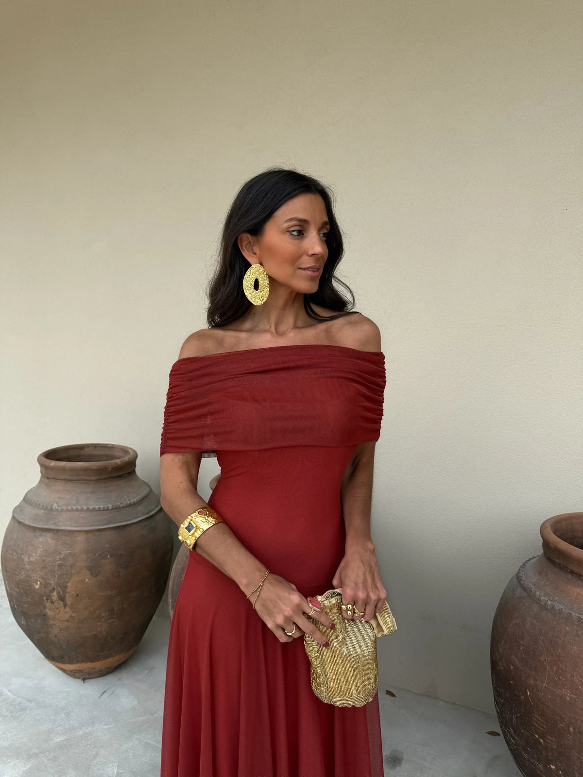 Vestido de Toledo en terracota