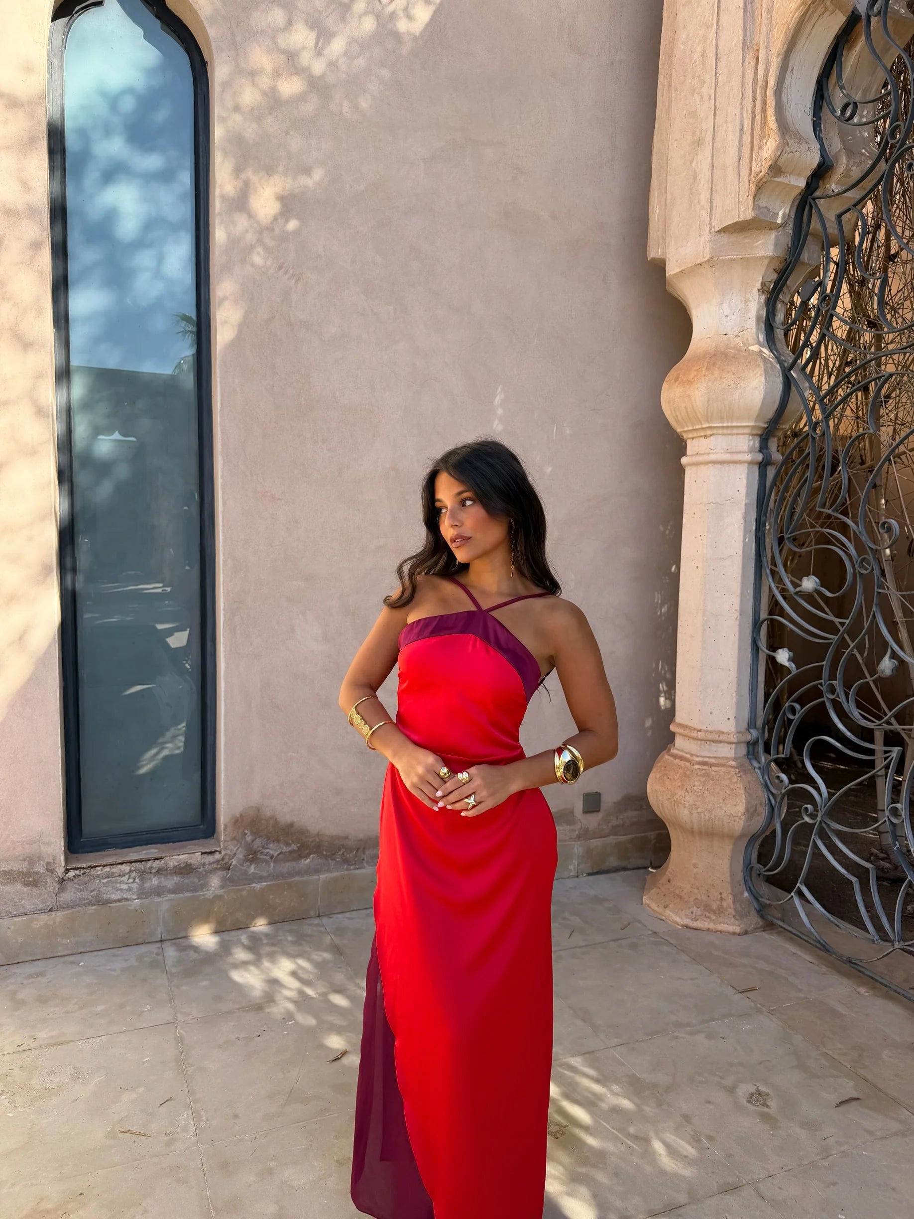Vestido Oasis en rojo