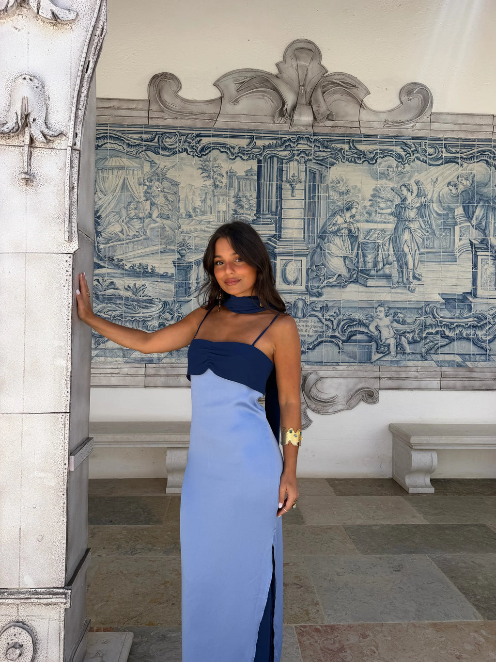 Vestido Zahara en azul — Edición limitada