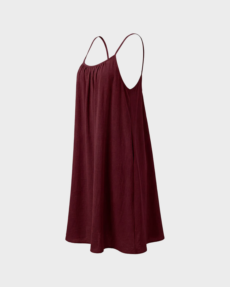 Vestido Casual de Tirantes Finos con Espalda Abierta - Aura Barcelona