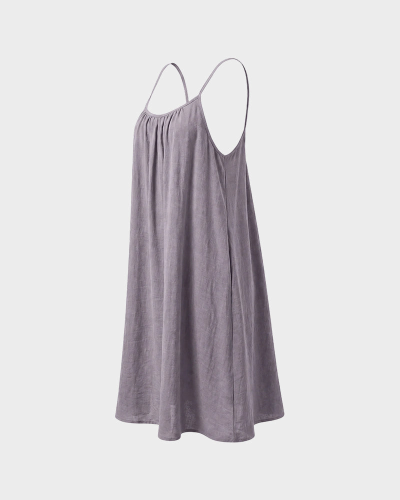 Vestido Casual de Tirantes Finos con Espalda Abierta - Aura Barcelona