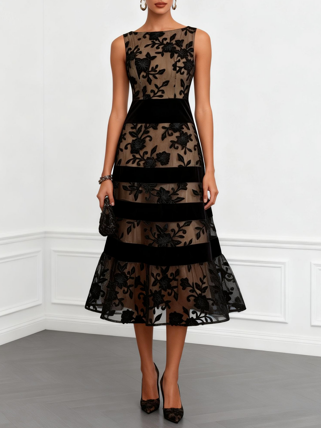 Noor | Vestido de Malla Floral