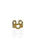 Anillo cadena entrelazada dorado