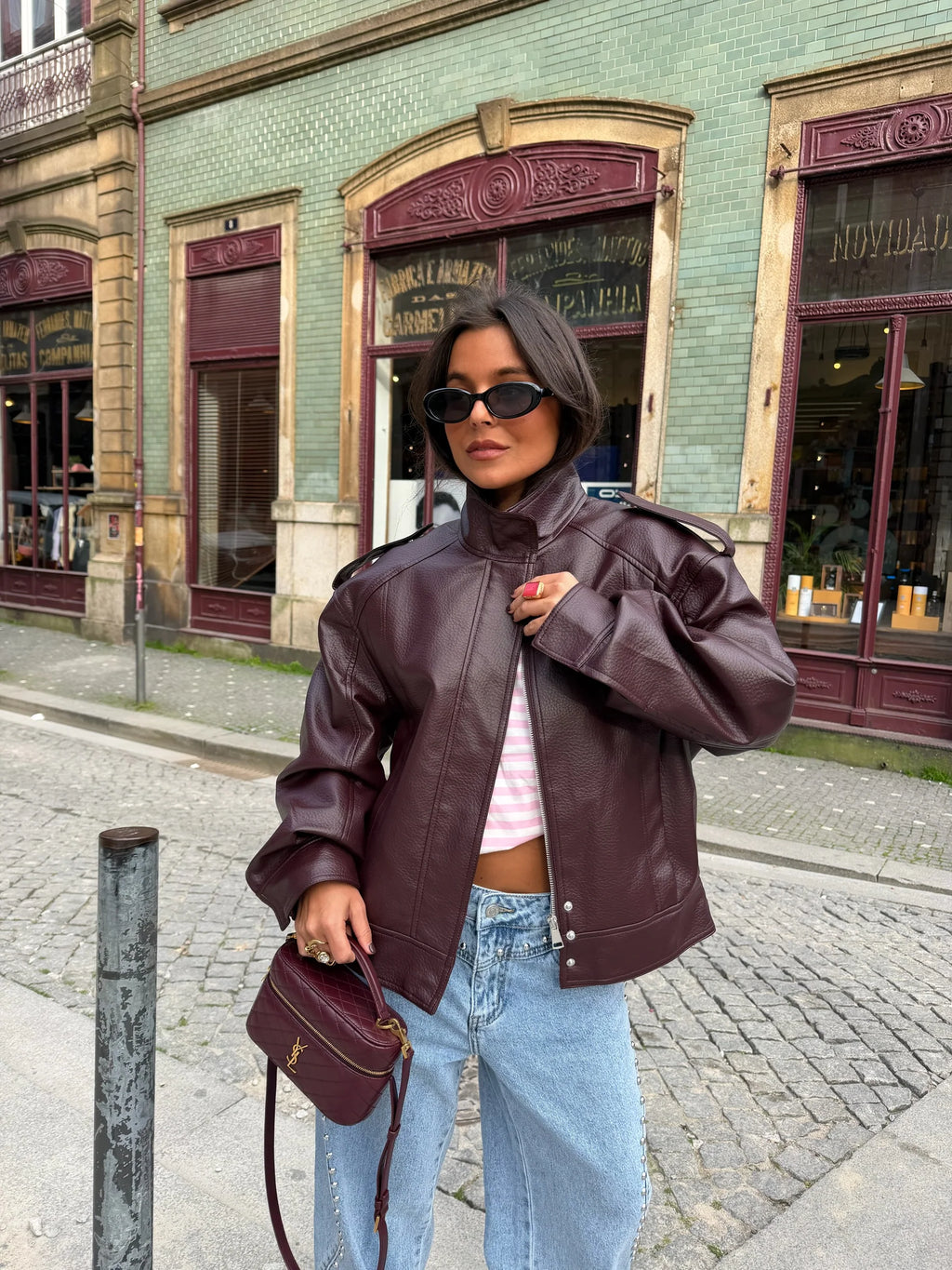 Chaqueta Valeria Estructurada Burdeos™
