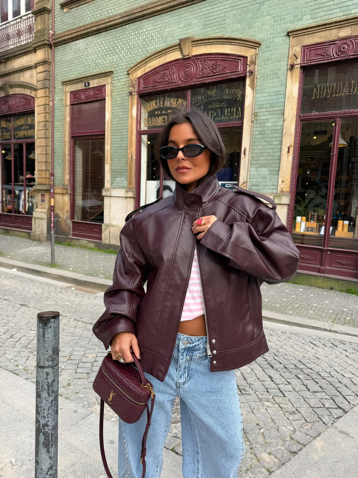 Chaqueta Valeria Estructurada Burdeos™