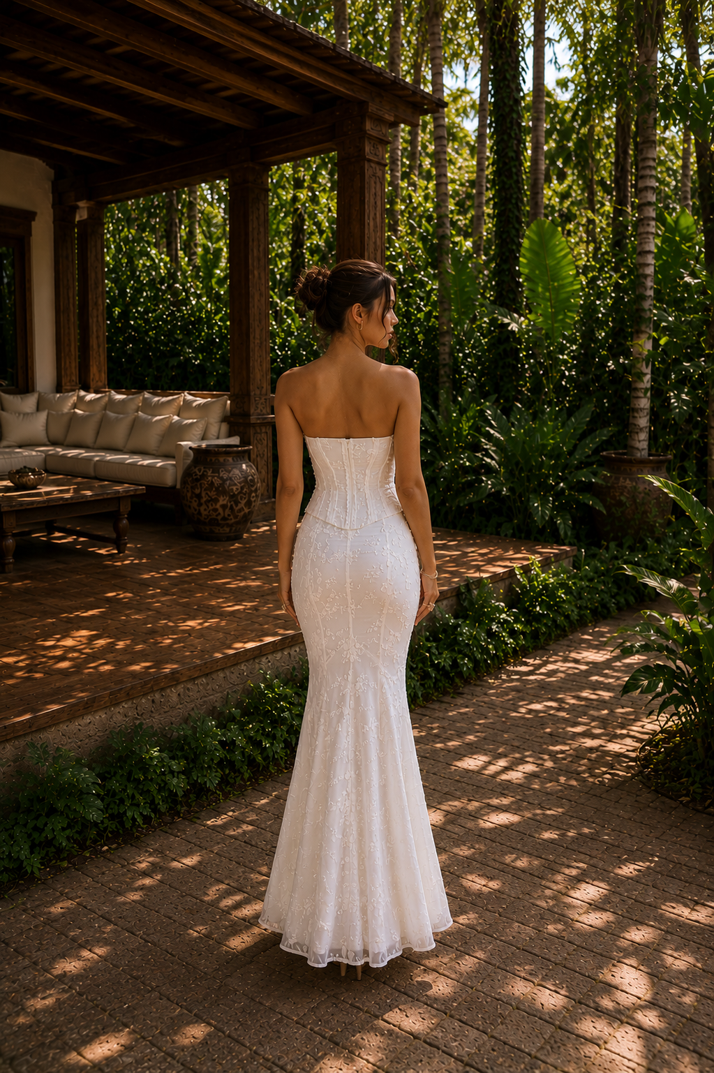 ETERNAL BLOOM | Vestido Midi 2 piezas con Corsé