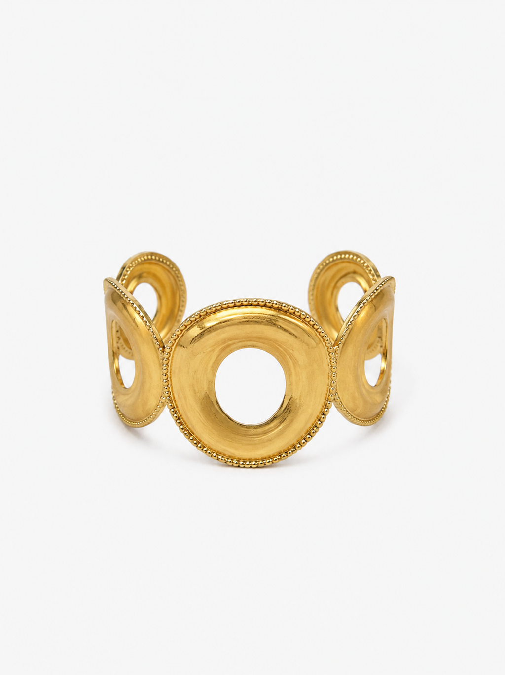 Brazalete borde picado dorado
