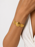 Brazalete medallas dorado