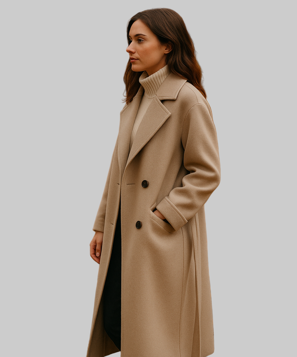 Sofía™ | Abrigo largo efecto lana - Aura Barcelona - imagen 2