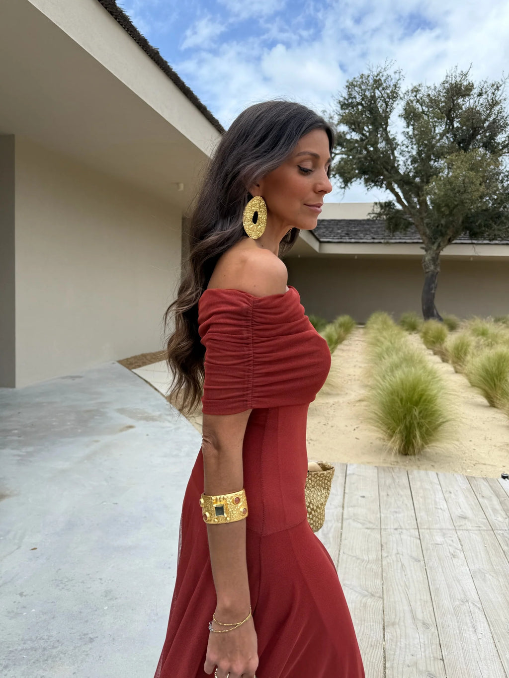 Vestido de Toledo en terracota