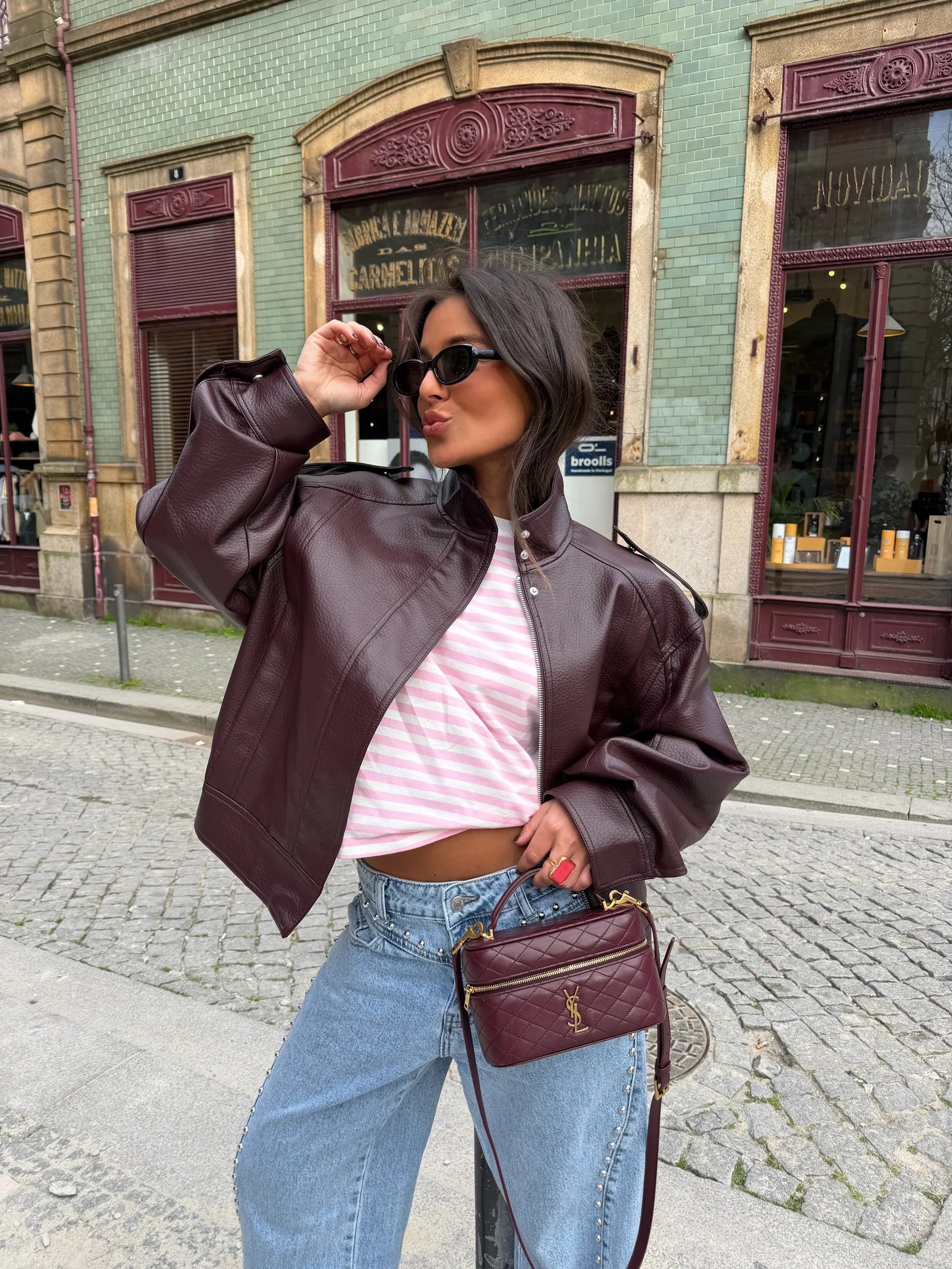 Chaqueta Valeria Estructurada Burdeos™