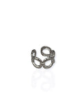 Anillo cadena entrelazada plateado