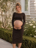 Conjunto Premamá Marrón 2 en 1 de Top y Falda Midi