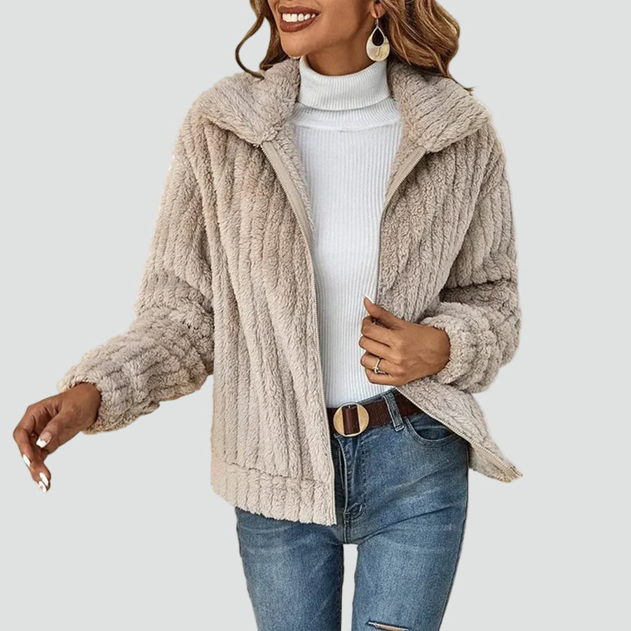 Chaqueta Polar de Mujer con Forro Cálido y Cremallera
