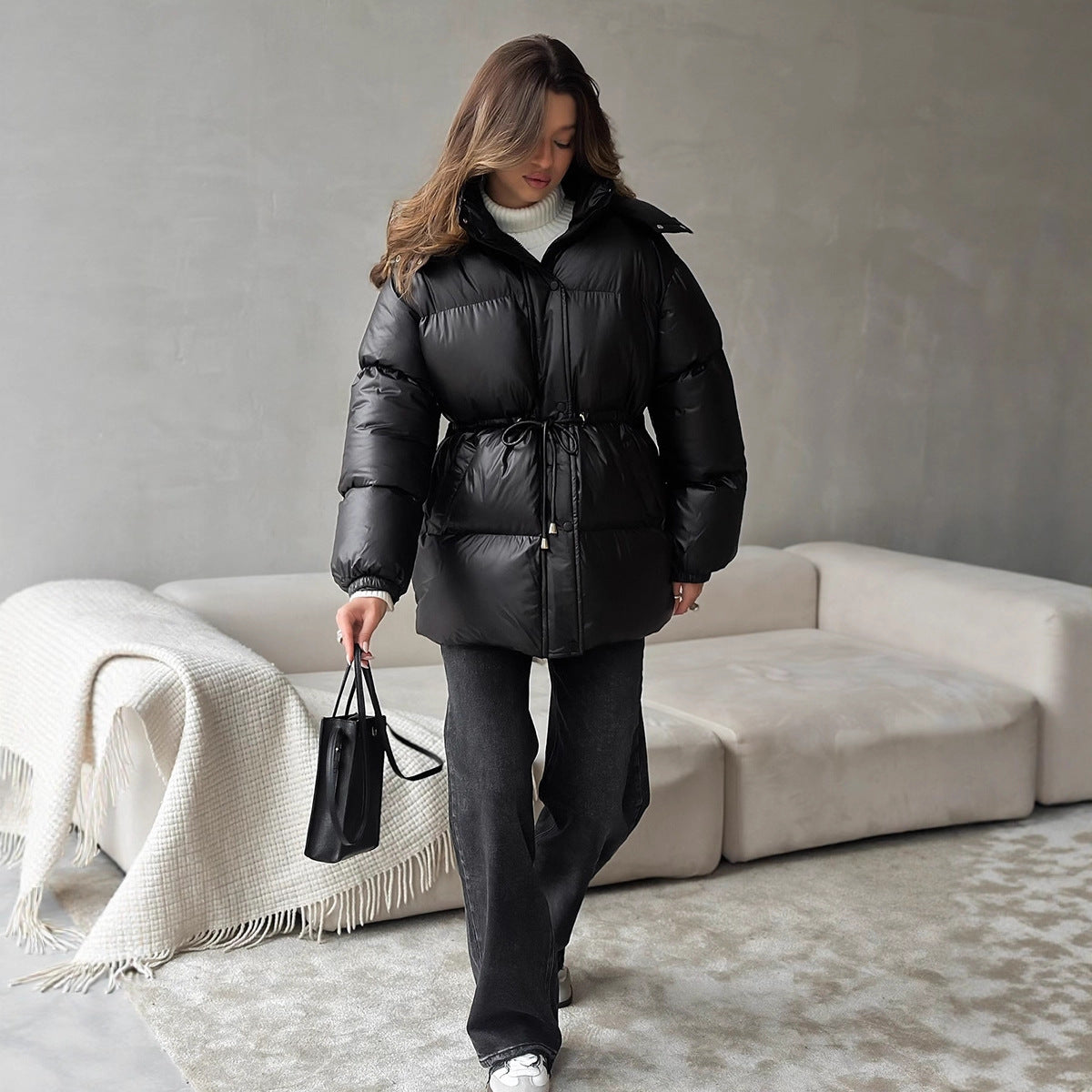 Consuelo™ | Abrigo acolchado con cinturón - Aura Barcelona - imagen 3