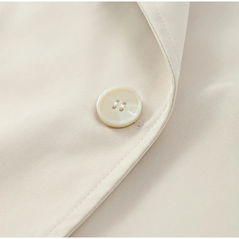 Gabardina Cruzada Corta para Mujer | Chaquetón de Entretiempo con Cordón