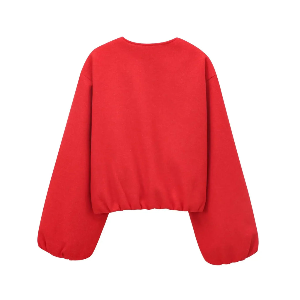 Chaqueta Bomber Cropped para Mujer | Deportiva de Manga Larga con Cremallera