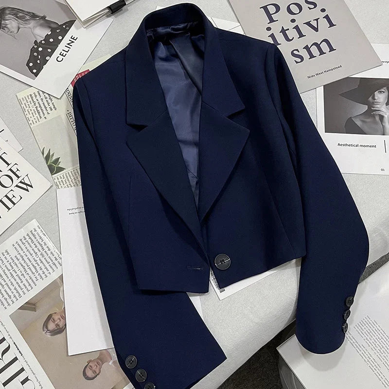 Blazer Recto para Mujer | Chaqueta Elegante de Manga Larga con Botón