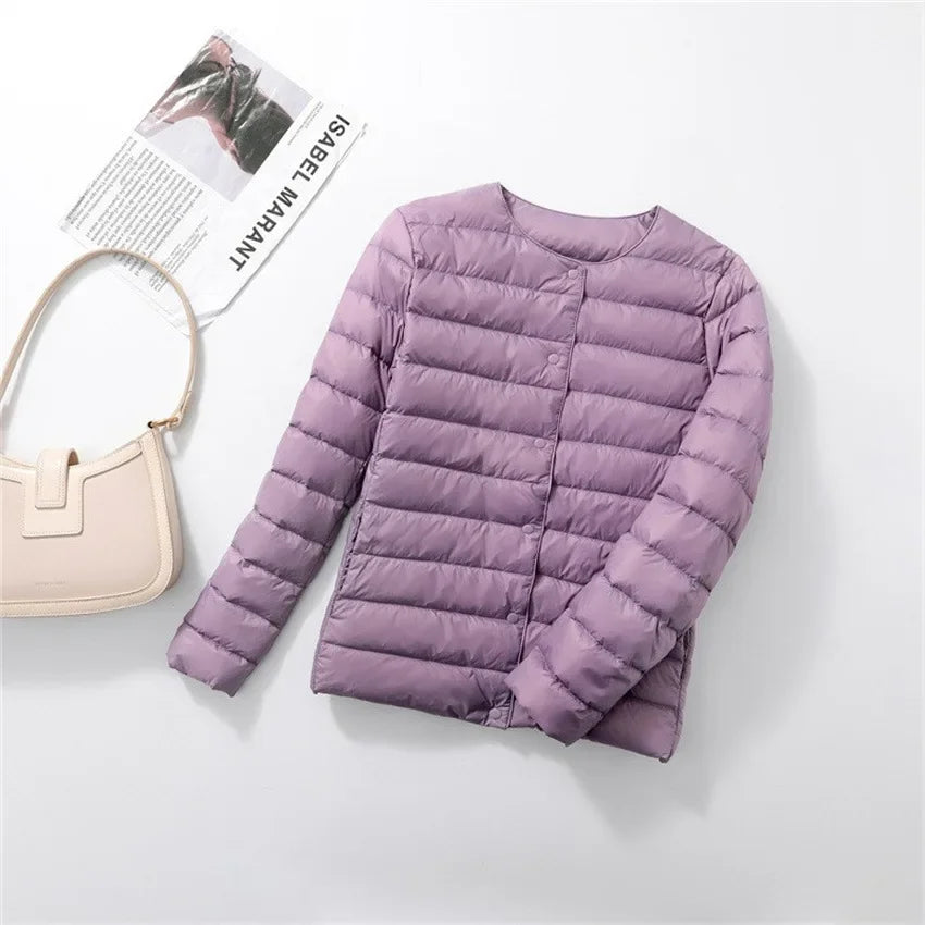 Chaqueta Acolchada de Plumón para Mujer | Plumífero Ligero de Invierno