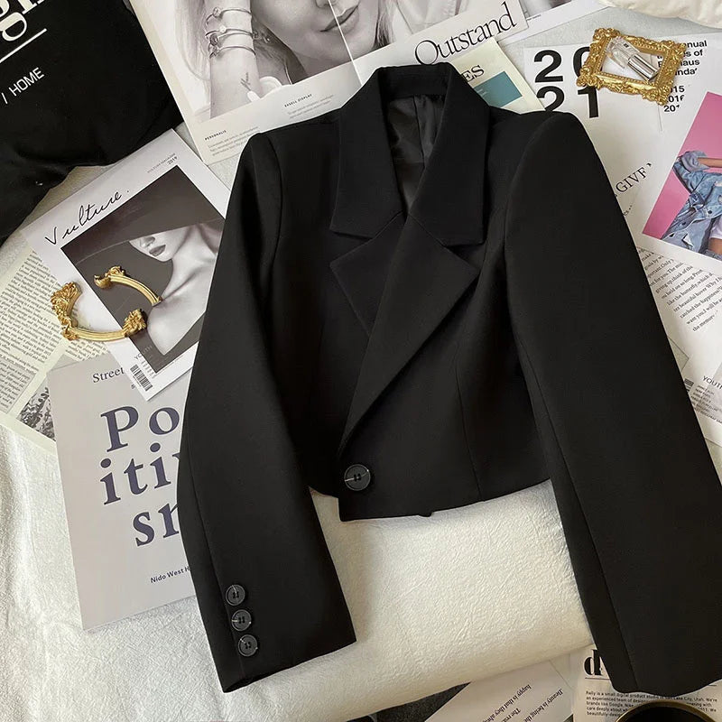 Blazer Recto para Mujer | Chaqueta Elegante de Manga Larga con Botón